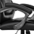 Executive Office Chair in Black Leather 3D model small image 4