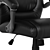 Executive Office Chair in Black Leather 3D model small image 5