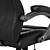 Executive Office Chair in Black Leather 3D model small image 6