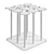 Two-sided Plastic Side Table 3D model small image 4