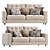 Contemporary Linkoln Divan Sofa Set 3D model small image 1