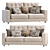 Contemporary Linkoln Divan Sofa Set 3D model small image 3