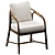 Elegant Ojai Dining Chair 3D model small image 5