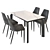 Elegant Aero Toscana Dining Set 3D model small image 1