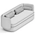 Modern Gray Bouclé Sofa: 3Ds Max, Corona, OBJ 3D model small image 3