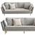 Modern Mid-Century Hague Sofa 3D model small image 2