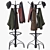 Modern Metal Coat Rack Stand 3D model small image 1