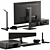 Sleek Black Desk Essentials Set 3D model small image 2