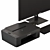 Sleek Black Desk Essentials Set 3D model small image 6