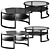 Modern Scuderi Coffee Table 900mm 3D model small image 1