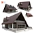 Rustic Charm 160sqm Log House 3D model small image 5