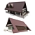 Rustic Charm 160sqm Log House 3D model small image 7