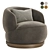 Modern Orbit Armchair Variety Offered 3D model small image 3