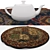 Round Rug Set with Varied Textures 3D model small image 4