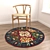 Round Rug Set with Varied Textures 3D model small image 6