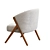 Elegant Boucle Armchair for Home 3D model small image 4