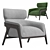 Sunpan Maximus Lounge Chair, Green 3D model small image 3