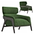 Sunpan Maximus Lounge Chair, Green 3D model small image 5