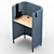 Modern Office Desk by Pedrali 3D model small image 2