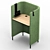 Modern Office Desk by Pedrali 3D model small image 3