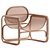 Modern Marte Lounge Chair: 3D Model 3D model small image 1