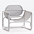 Modern Marte Lounge Chair: 3D Model 3D model small image 5