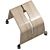 Mobile Boards Stool with Casters 3D model small image 5