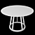 Round Walnut Dining Table Suit 3D model small image 4