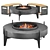 Sleek Outdoor BBQ Firepit 3D model small image 1