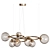 Homary Modern Gold 7-Light Chandelier 3D model small image 1