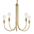 Glam Gold Traditional Chandelier 3D model small image 1