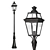 Traditional Outdoor Lamp Post Vosges 3D model small image 1