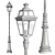 Traditional Outdoor Lamp Post Vosges 3D model small image 4