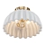 Elegant Marble Ruffle Ceiling Light 3D model small image 1