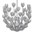 Elegant Flora Foyer Pendant 3D model small image 2