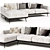 Modern Boconcept Carlton Sofa 3D Model 3D model small image 1