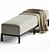 Minimalist Elegance Upholstered Fabric Bench 3D model small image 2