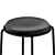 Half Bar Stool with Cushion 3D model small image 2