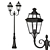 Vosges Double Mount Post Light 3D model small image 1