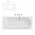 Luxury Freestanding Stone Bath 1700MM 3D model small image 2