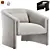 Modern Upholstered Armchair for 3D Design 3D model small image 1