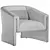 Modern Upholstered Armchair for 3D Design 3D model small image 5