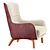 Elegant Vivienne Armchair by Pinori 3D model small image 3