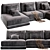 Corona Vray Sofa Model Render 3D model small image 2