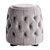 Elegance Ivory Pouf by Munna 3D model small image 2