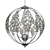 Vintage Silver Leaf Pendant 3D model small image 1