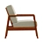 Elegant Agostini Upholstered Armchair 3D model small image 3