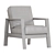 Elegant Agostini Upholstered Armchair 3D model small image 5