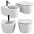 Glam Bidet: Elegant Wall-Hung Fixture 3D model small image 1