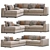 Premium Modular Sofa by Minotti 3D model small image 1